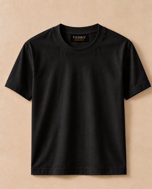 Supima Cotton T-Shirt - Midnight Black Color