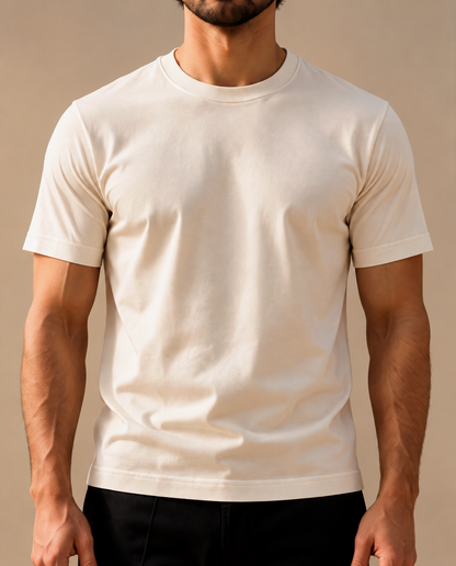 Supima Cotton T-Shirt - Pearled Ivory Color